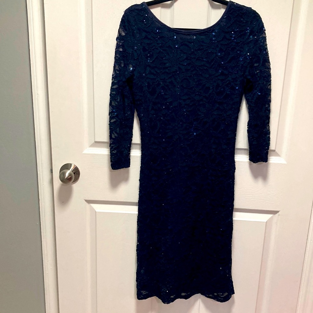 Size 8 navy sequin dress